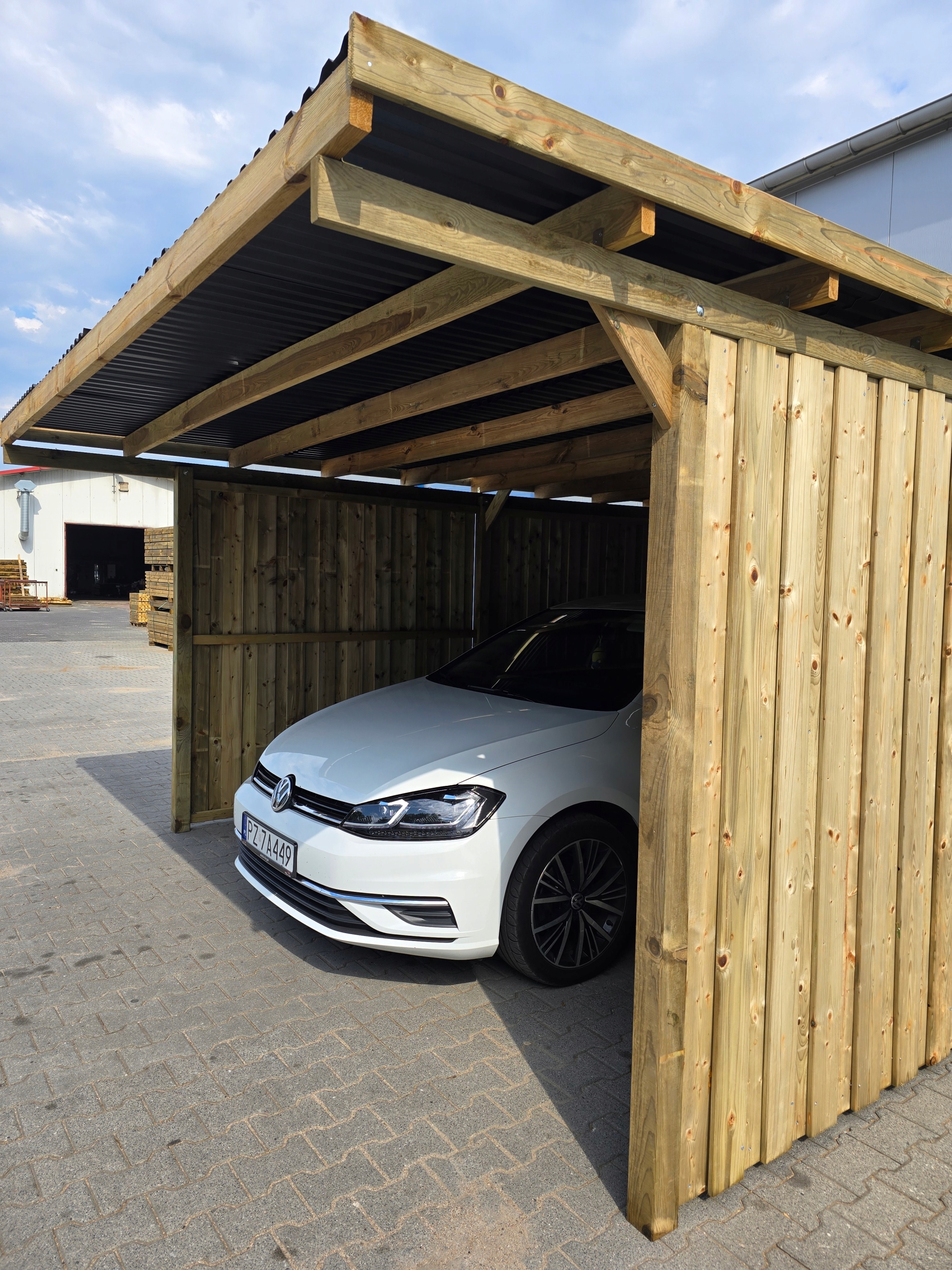 WIATA GARAŻOWA 400X600cm PŁYTA PVC V2 Liczba ścian 5