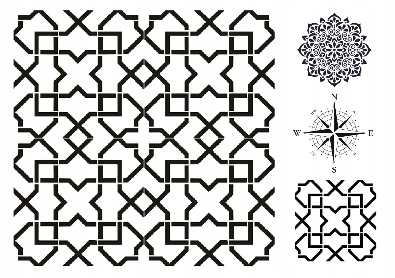 Malířská šablona na omítky 62 cm Architektonický beton Omítka