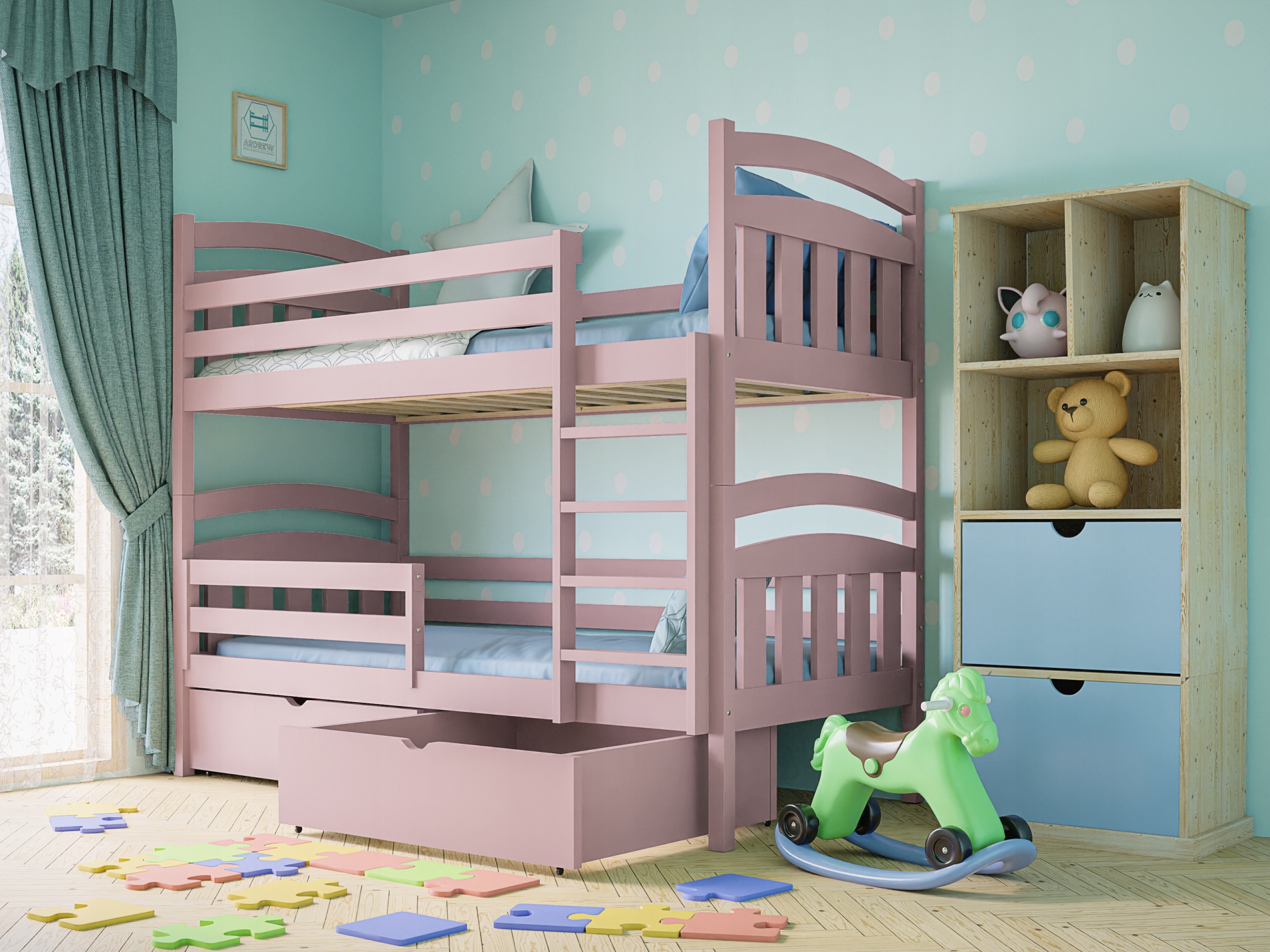 Łóżko piętrowe SOFIA Rodzaj łóżka łóżko piętrowe