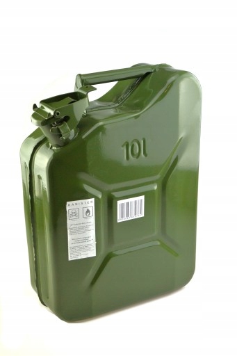 КАНИСТРА МЕТАЛЛИЧЕСКАЯ ДЛЯ ТОПЛИВА НЕФТЬ БЕНЗИН 10L