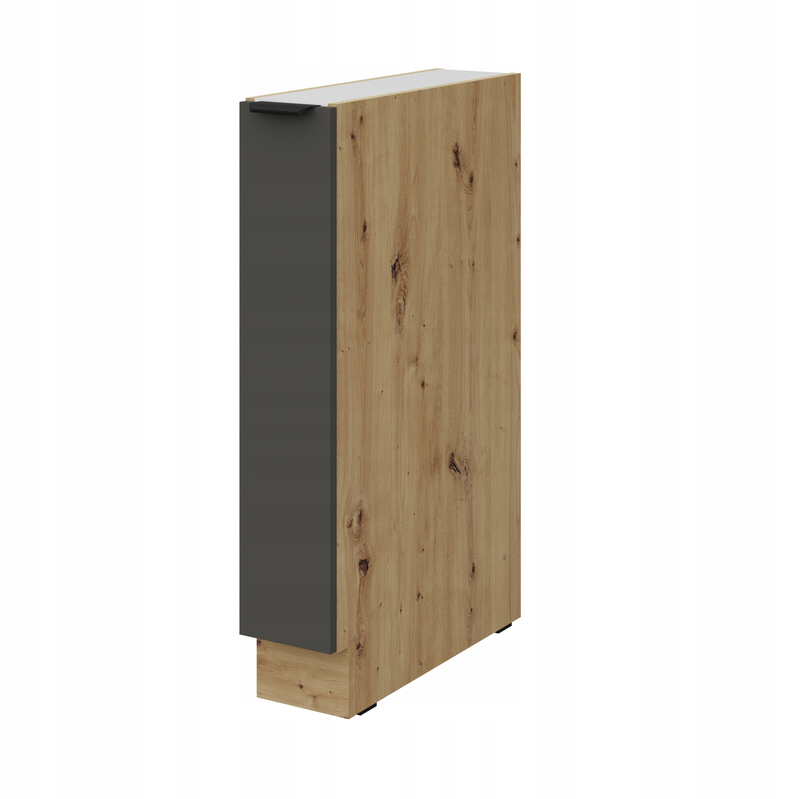 Kuchyňská skříňka Cargo 15 cm, úzká stojací skříňka, kuchyňská skříňka Grafit