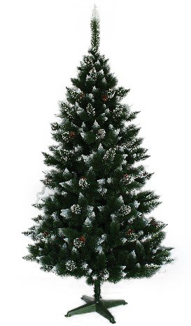 CHOINKA SZTUCZNA SOSNA SZRONIONA Z SZYSZKĄ 180CM