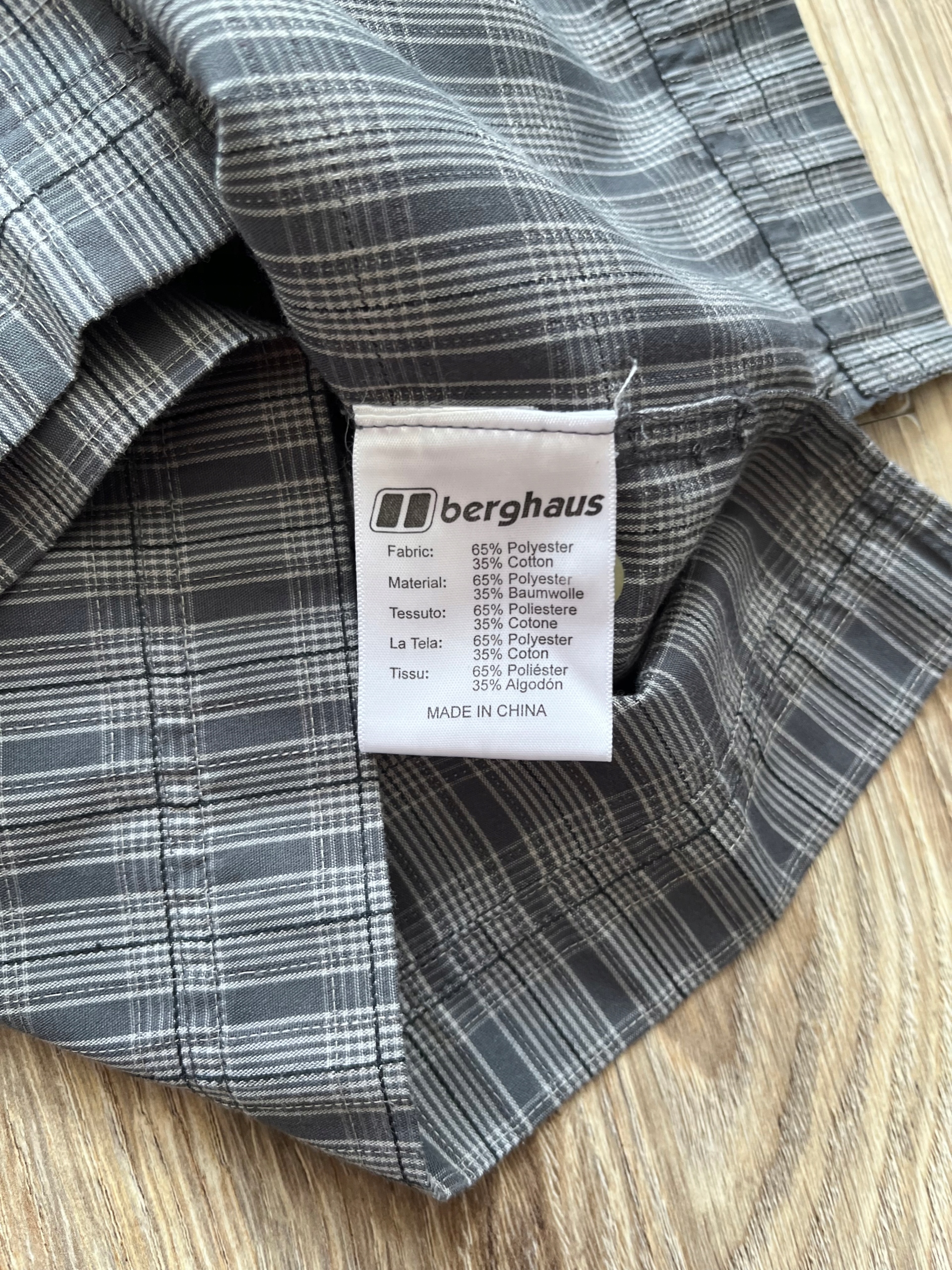 BERGHAUS koszula męska turystyczna krótki rękaw M Kolor szary