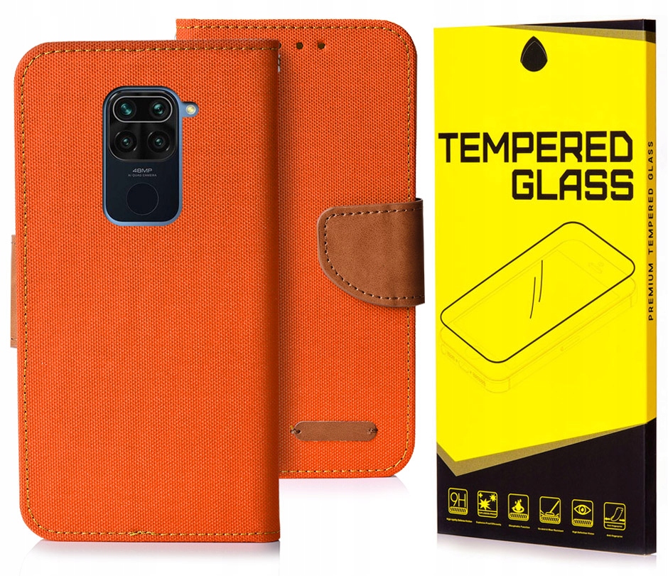 

Etui Portfel Canvas Do Xiaomi Redmi Note 9 Szkło