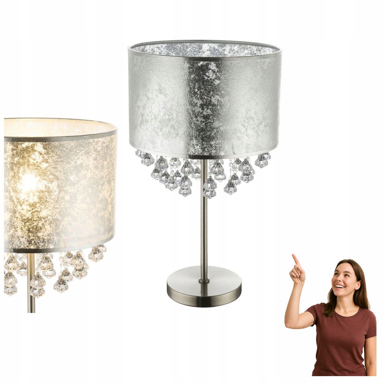 Stolová lampa Amy I 15188T3 Globo