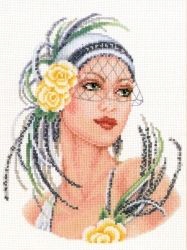 Křížková výšivka sada kanva mulina jehla