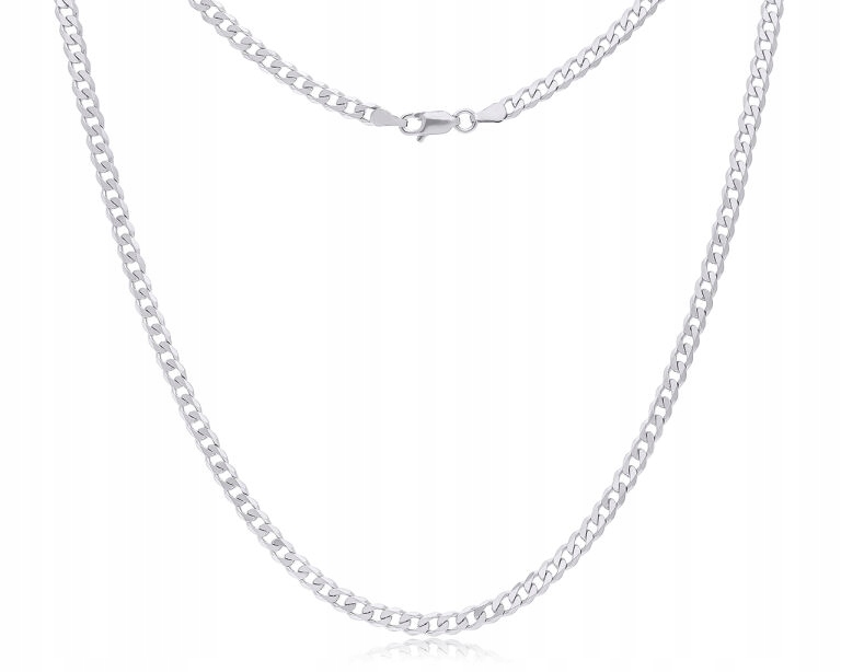 Stříbrný Řetízek vazba „pancr“ plná šířka, 45 cm, rhodiované Stříbro 925