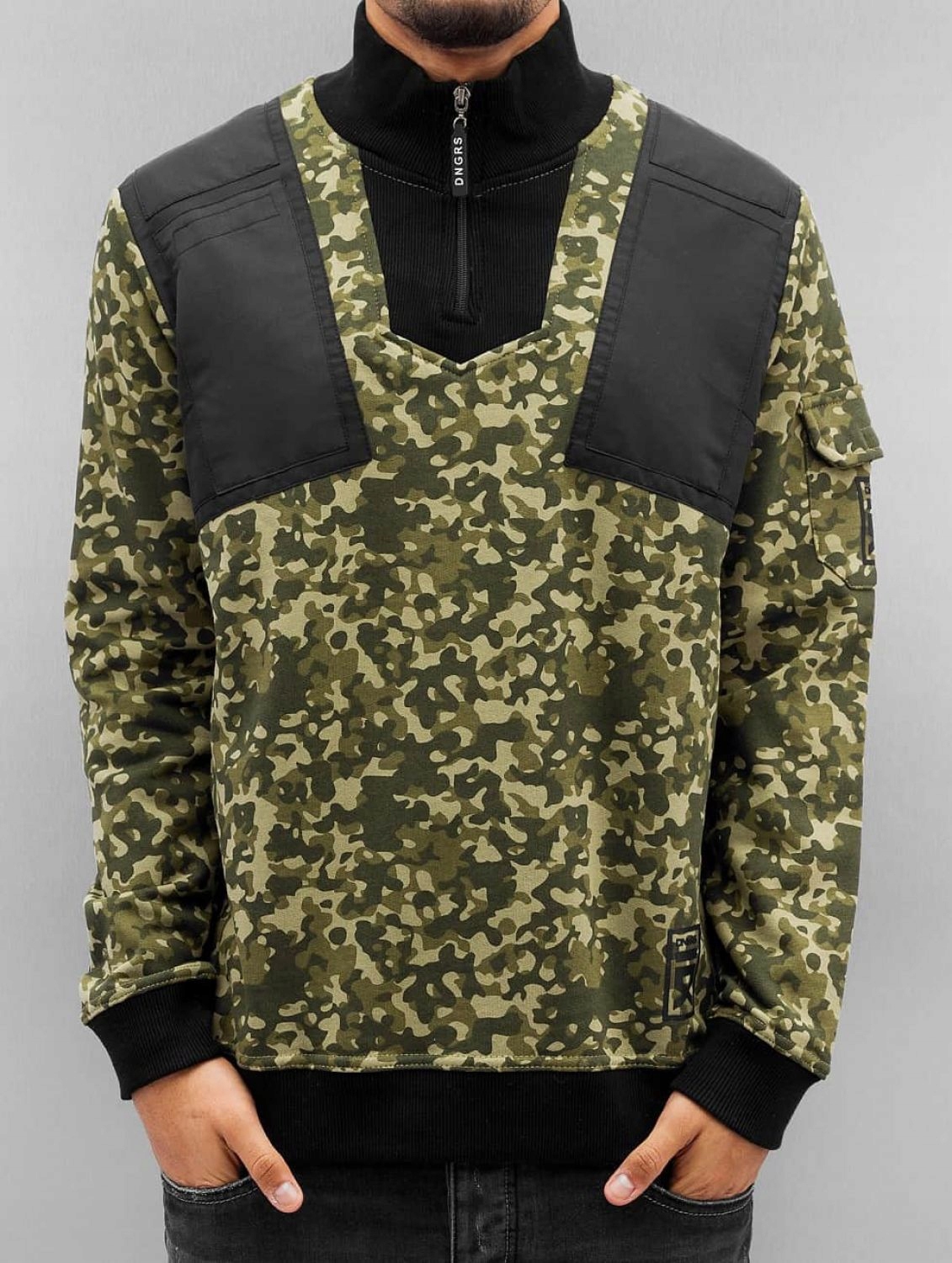 Mikina Dangerous Dngrs Jumper Protect v maskáčovém provedení
