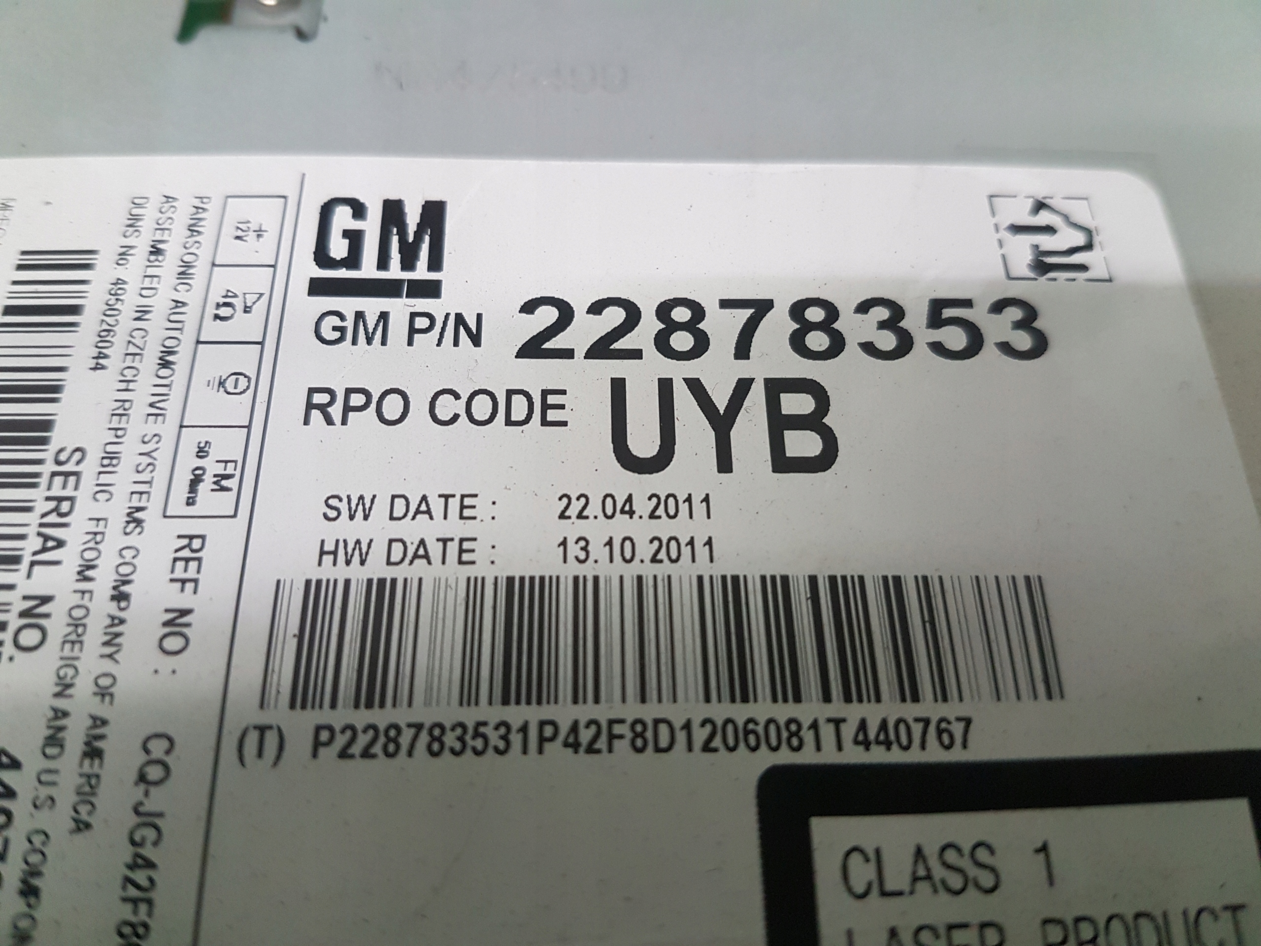 RADIO FABRYCZNE OPEL ASTRA J 22878353