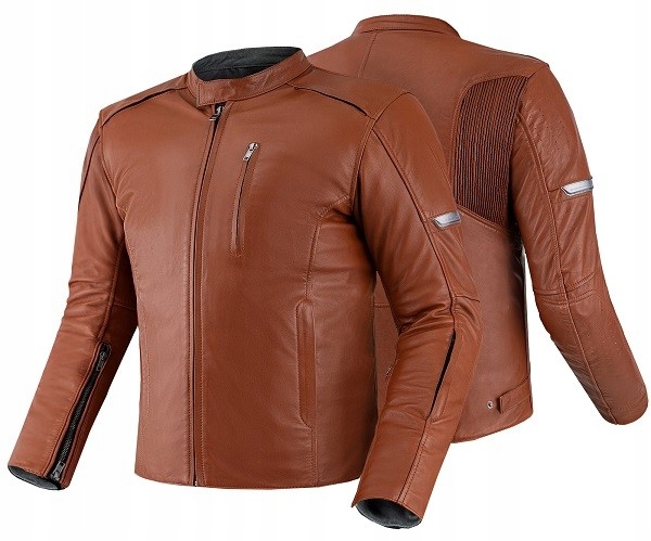 Shima HUNTER+2 Light Brown pánska kožená motocyklová bunda XXL Predaj