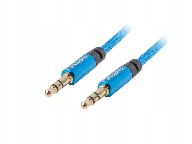 Kabel audio Lanberg Premium stereo minijack minijack M/M 1m niebieski