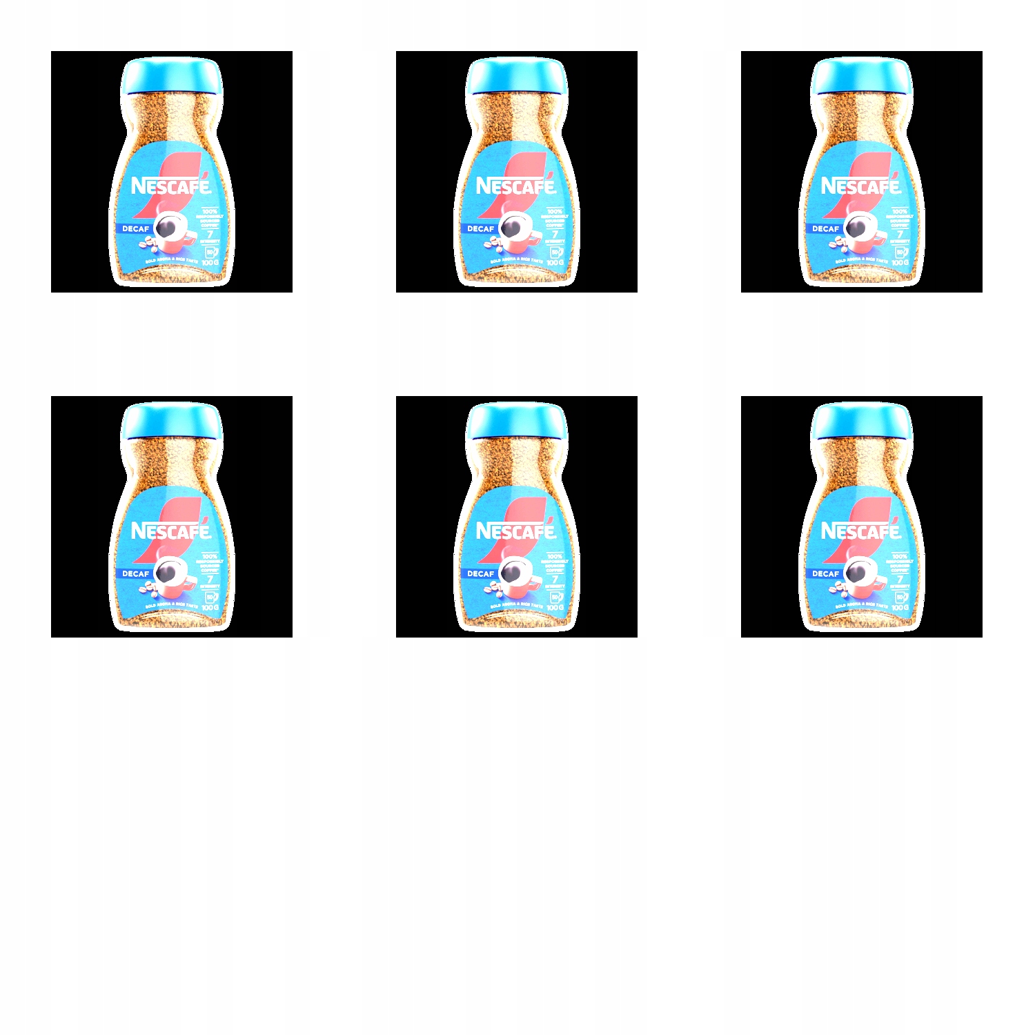 6x 100g Nescafe kawa rozpuszczalna bez kofeiny