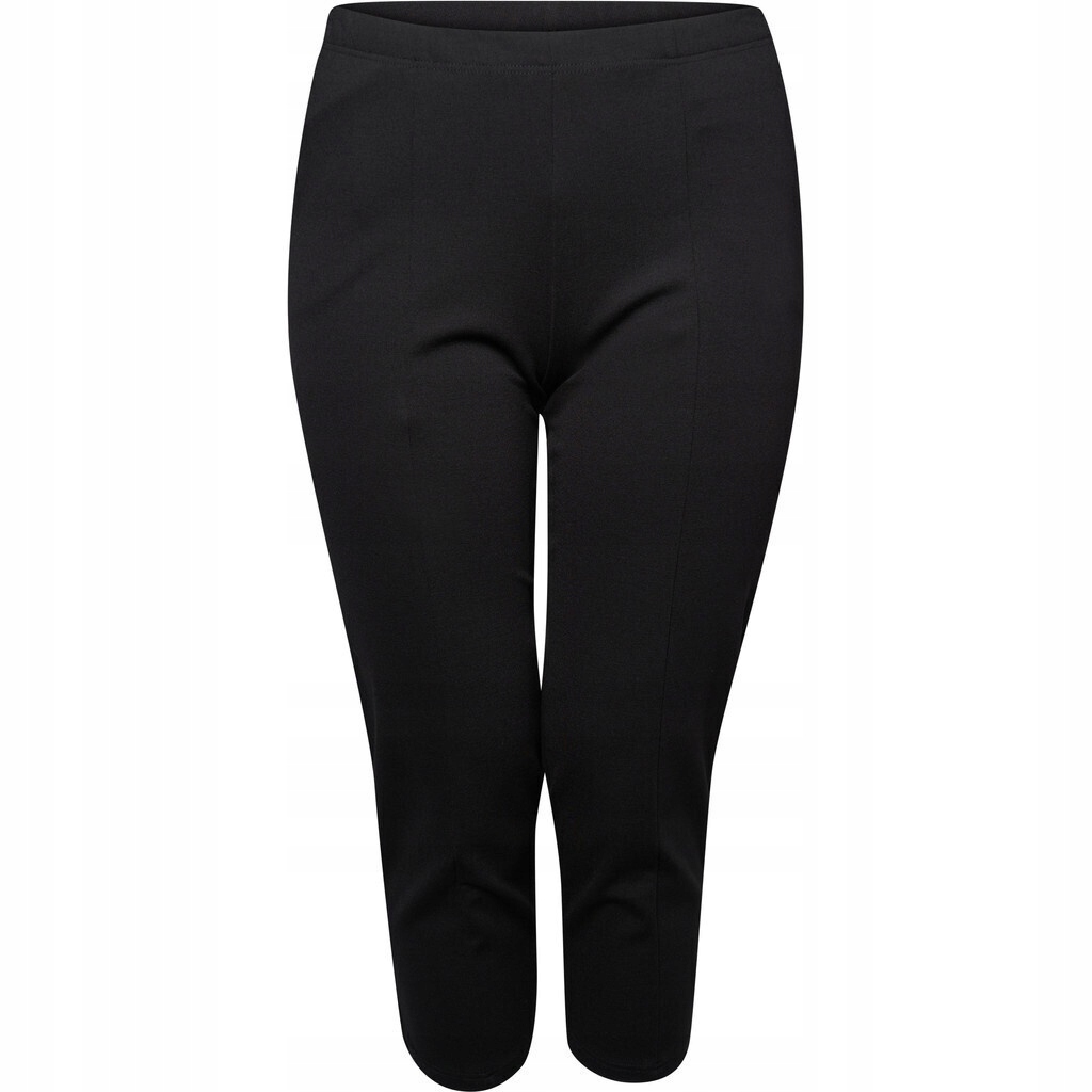 Plus Size Pletené Černé Kalhoty Typu Pont Neuf 7/8 V406 52