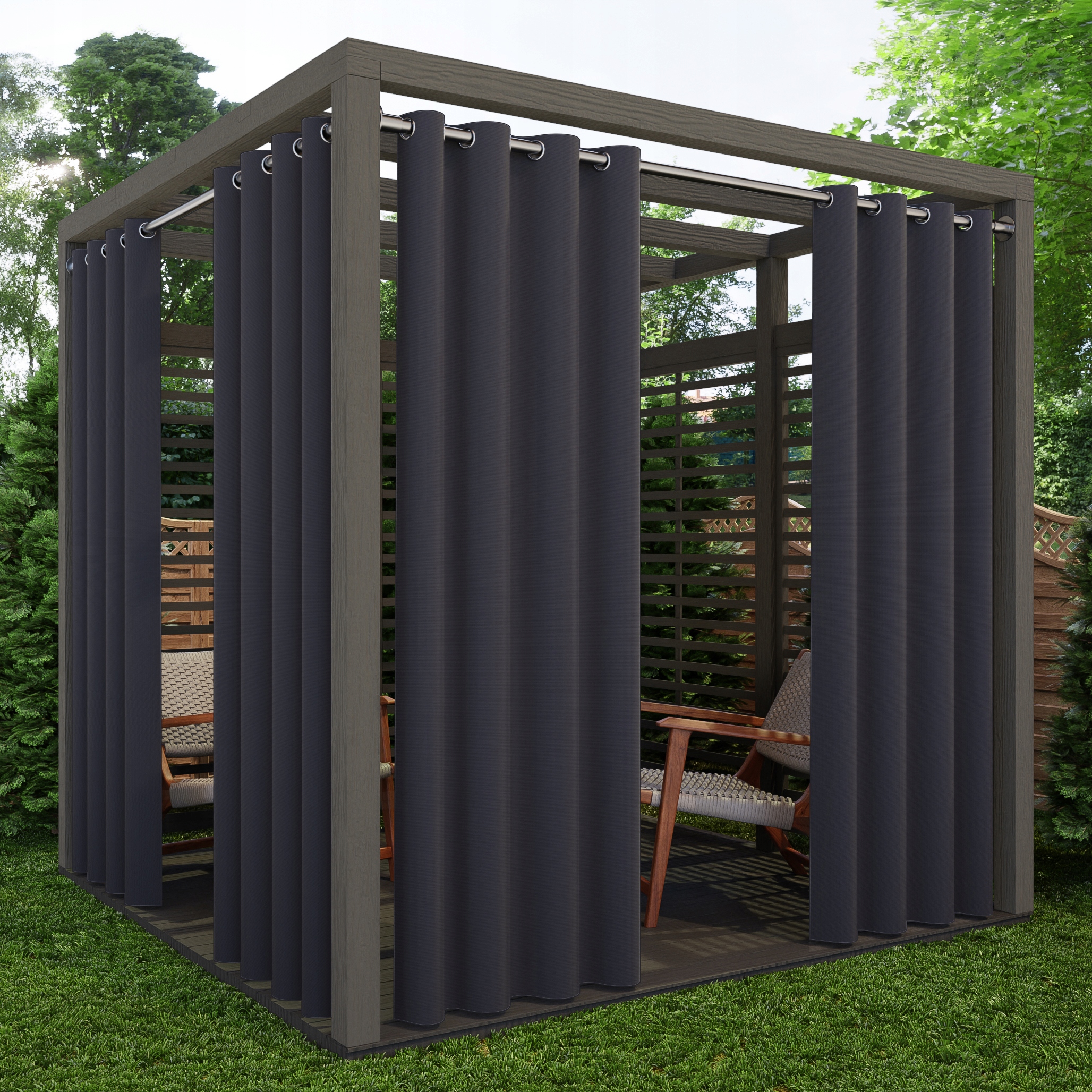 ZASŁONY OGRODOWE 155x240 DO ALTANY WODOODPORNE KOTARA ZASŁONA GOTOWA Długość 2.4 m