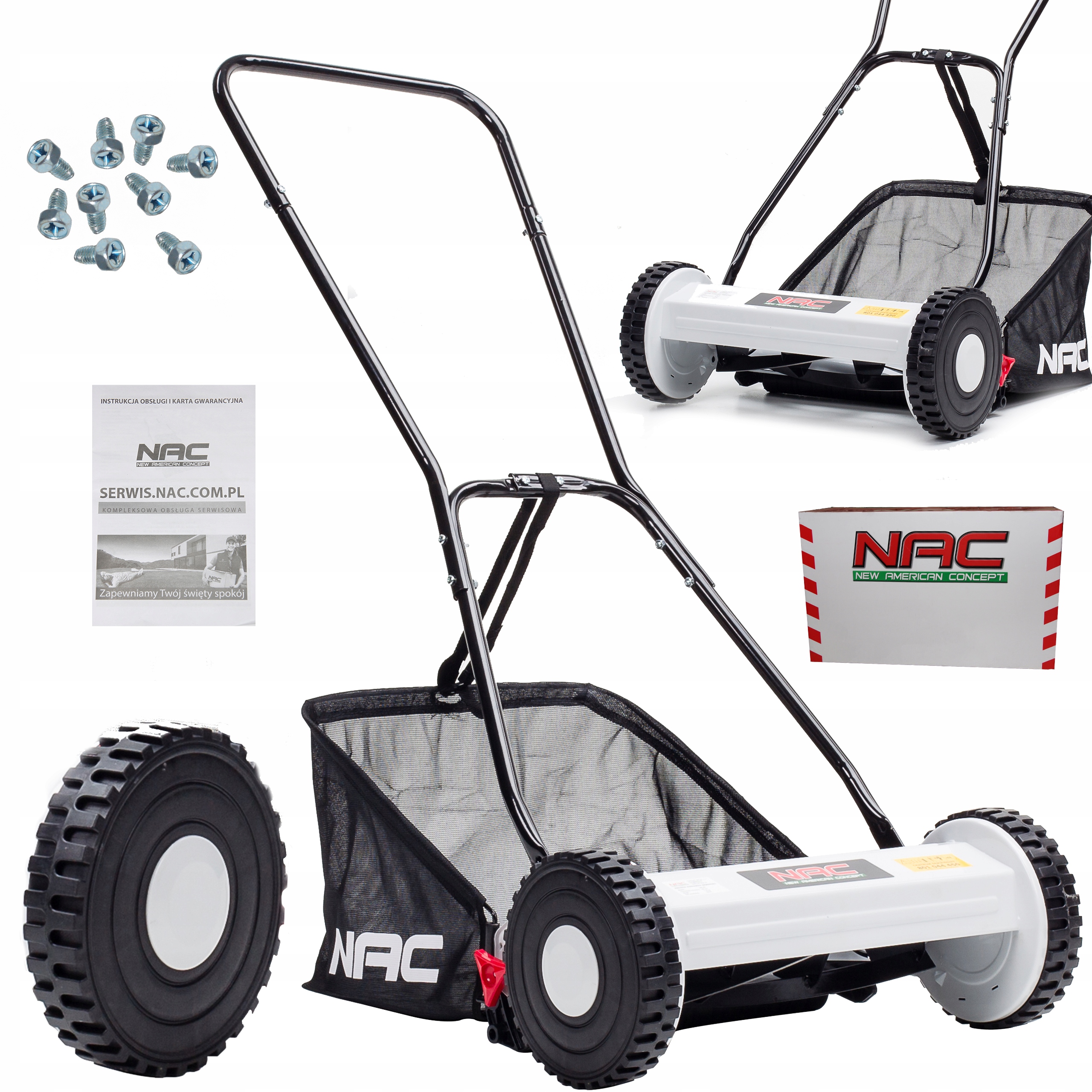 

Kosiarka Ręczna Pchana z Koszem Nac LM-40 40 cm