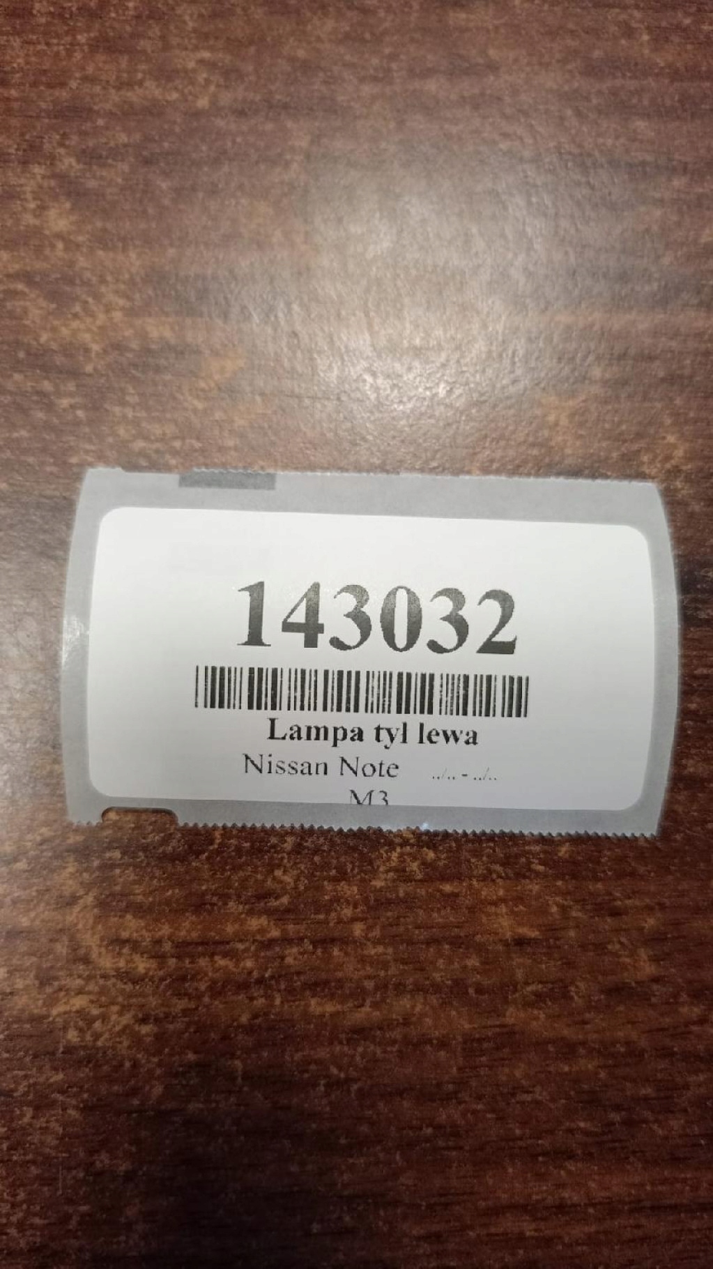 NISSAN NOTE light left rear part