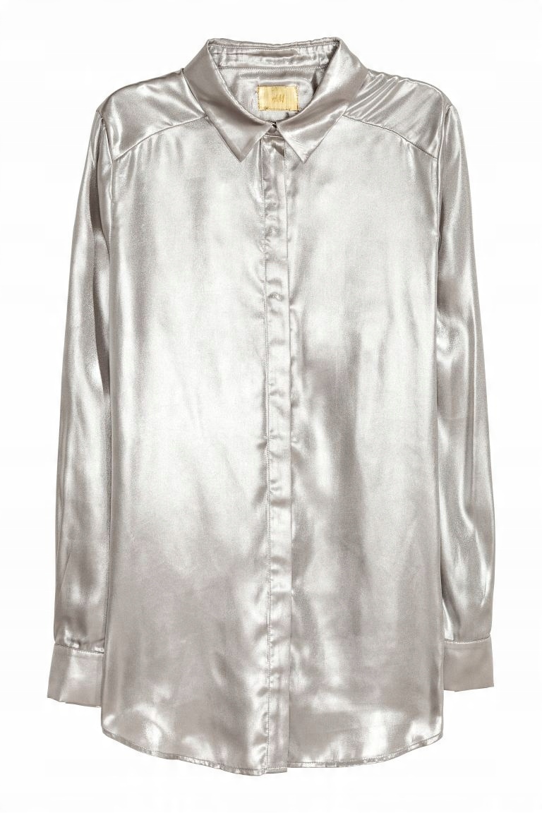 

Koszula o metalicznym połysku H&m 40 L i113