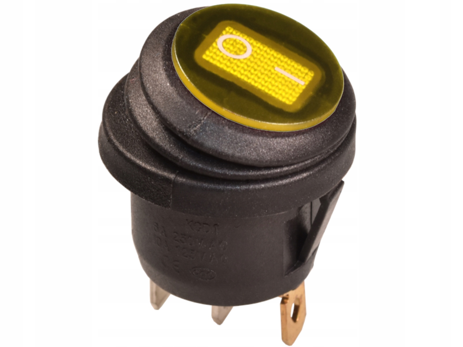 Przełącznik okrągły wodoszczelny KCD1 żółty