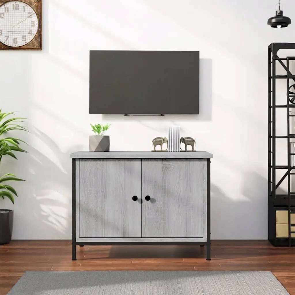 vidaXL Szafka Tv z drzwiczkami, szary dąb sonoma, 60x35x45 cm