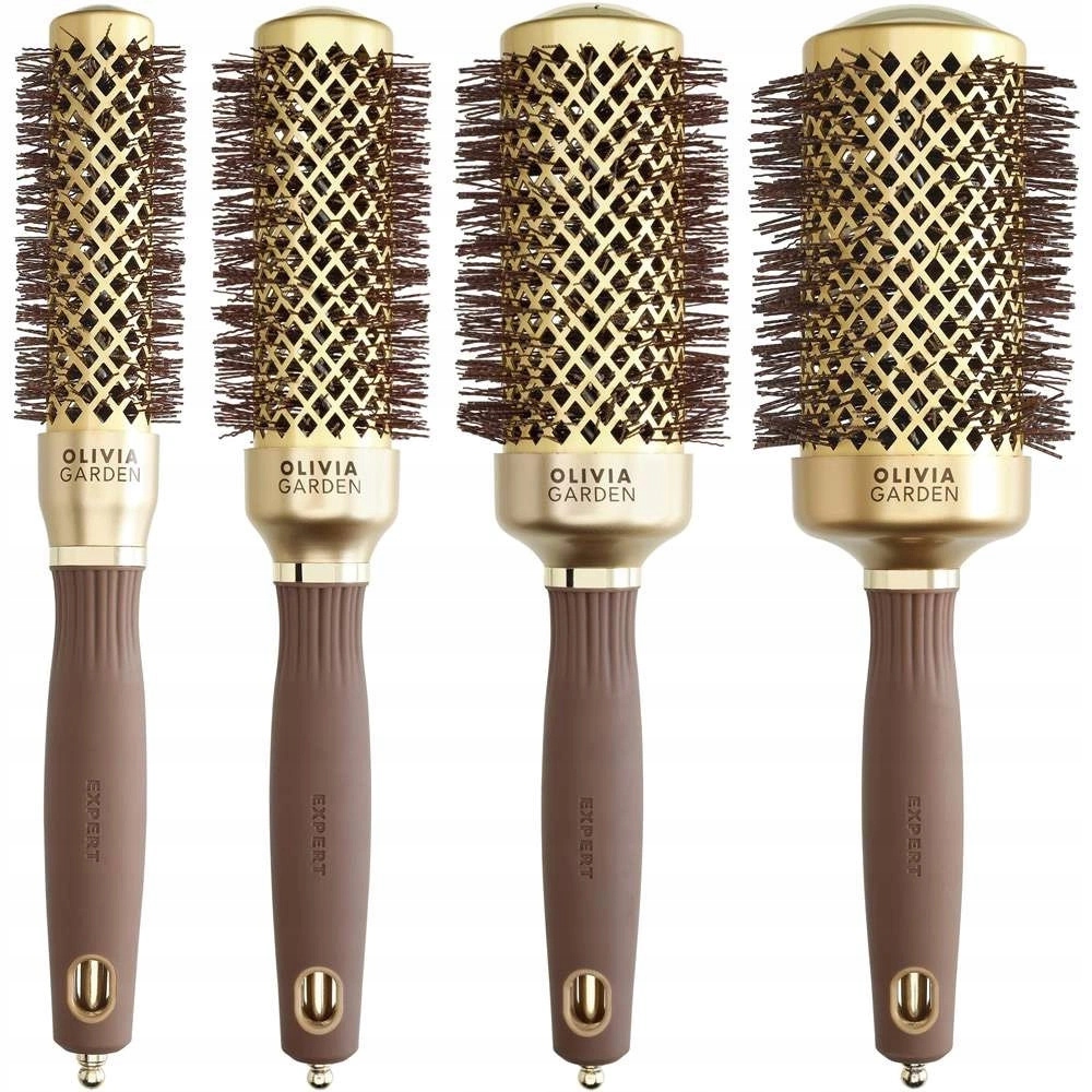 Olivia Garden Expert Blowout Gold Nano Thermic 25,35,45,55 szczotki 4 szt.