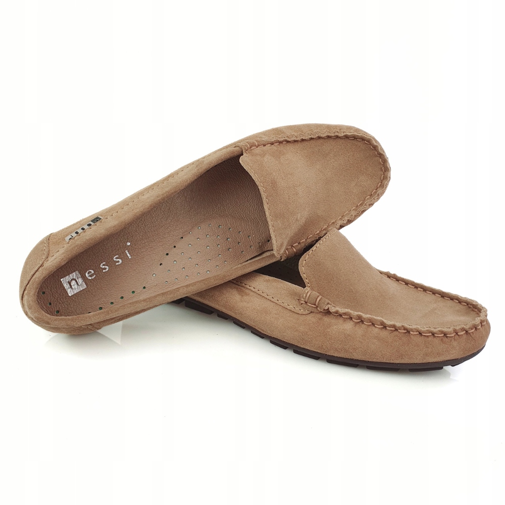 Nessi 17130 mokasyny beż zamsz 42 Model 17130 beż W8