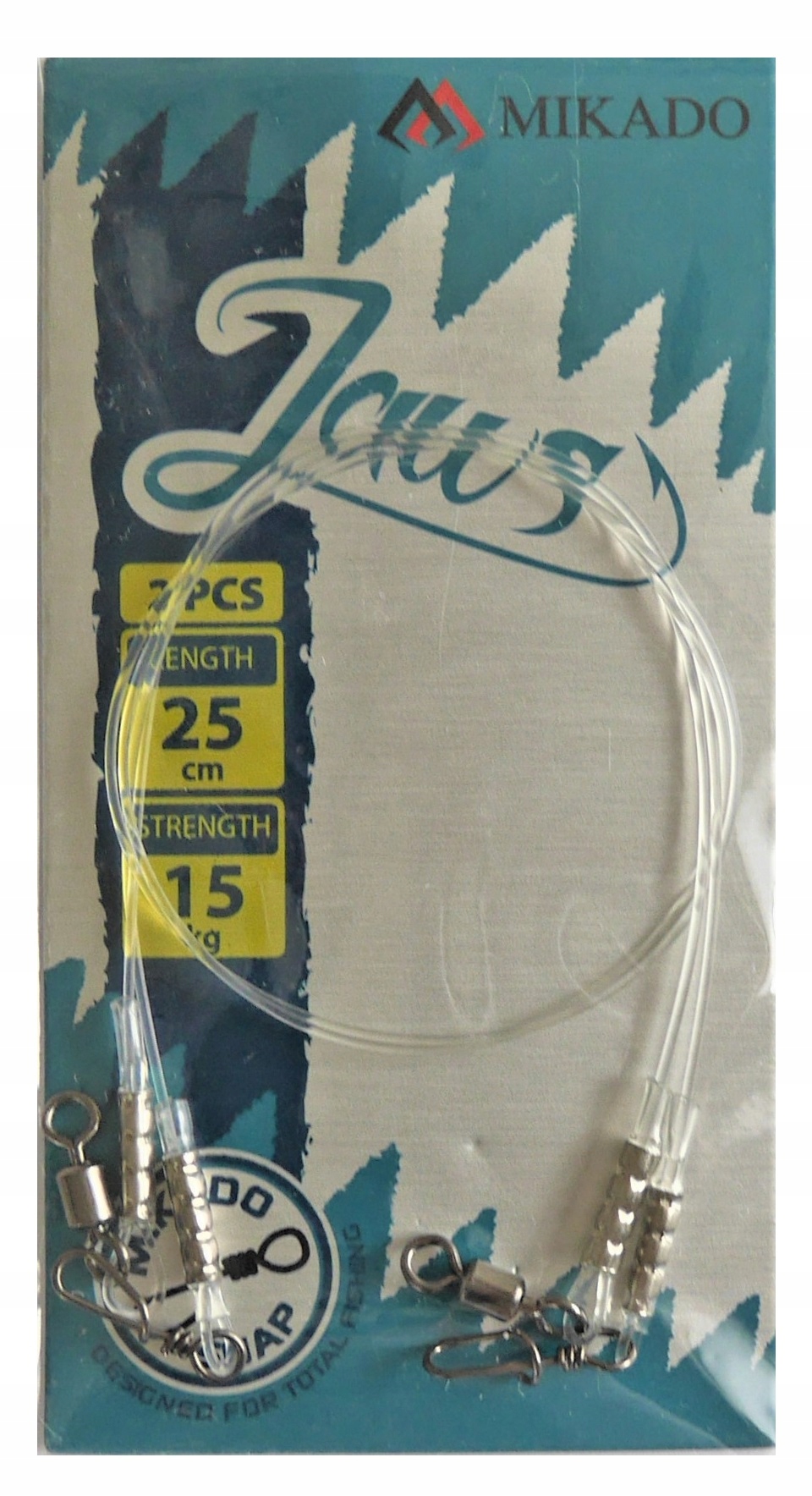

Przypon Fluorocarbonowy Mikado Jaws 25cm 15kg 2szt