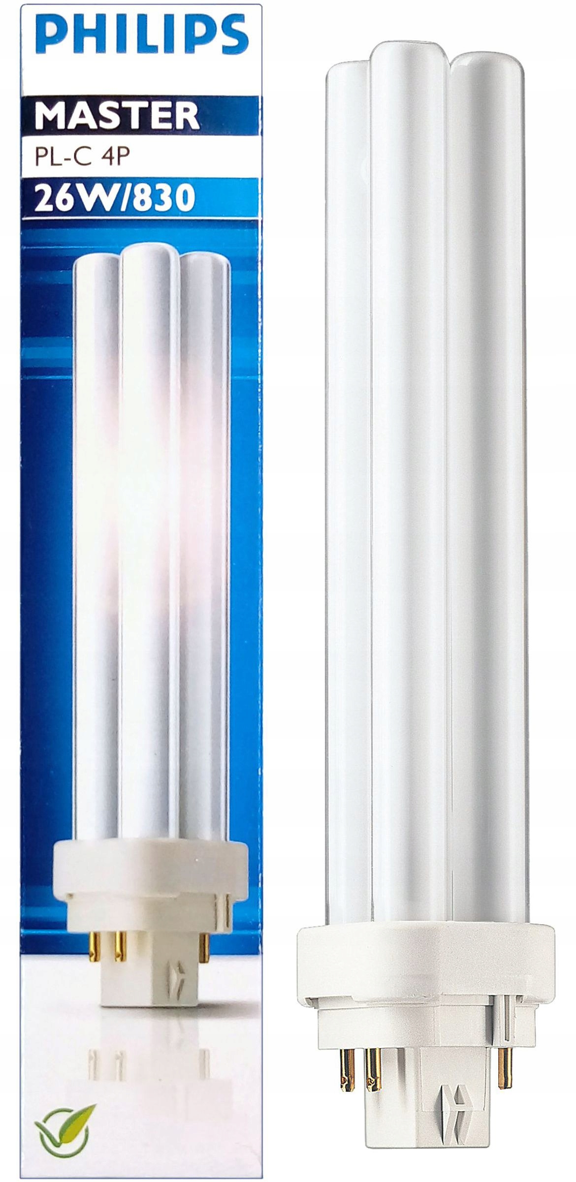 10x Philips Master Pl-c 26W 830 4 Pin Teplá bílá zářivka 3000K žárovka