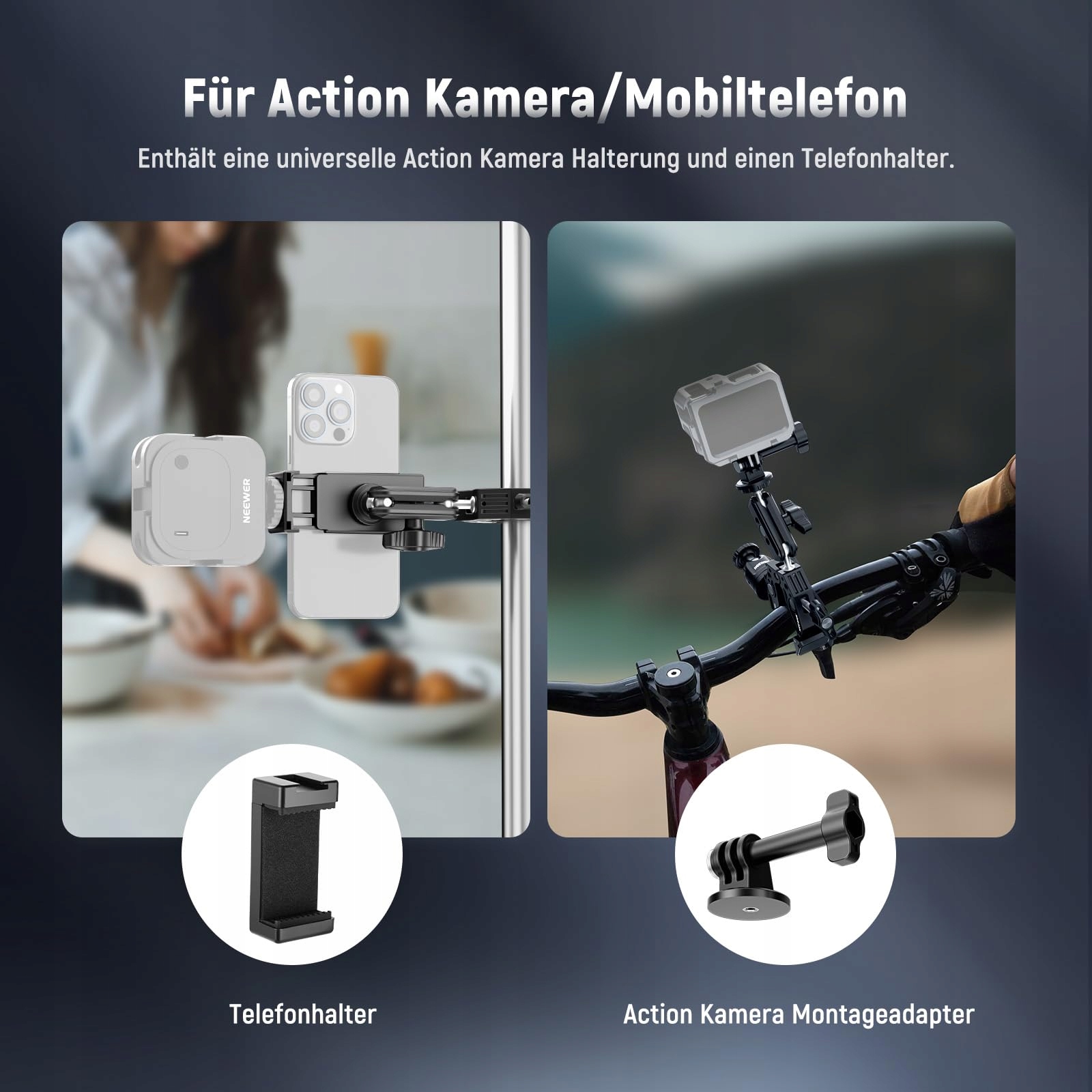 NEEWER Super Clamp Z Magic Armem Do Kamer GoPro DJI i Telefonów — miniatura 4
