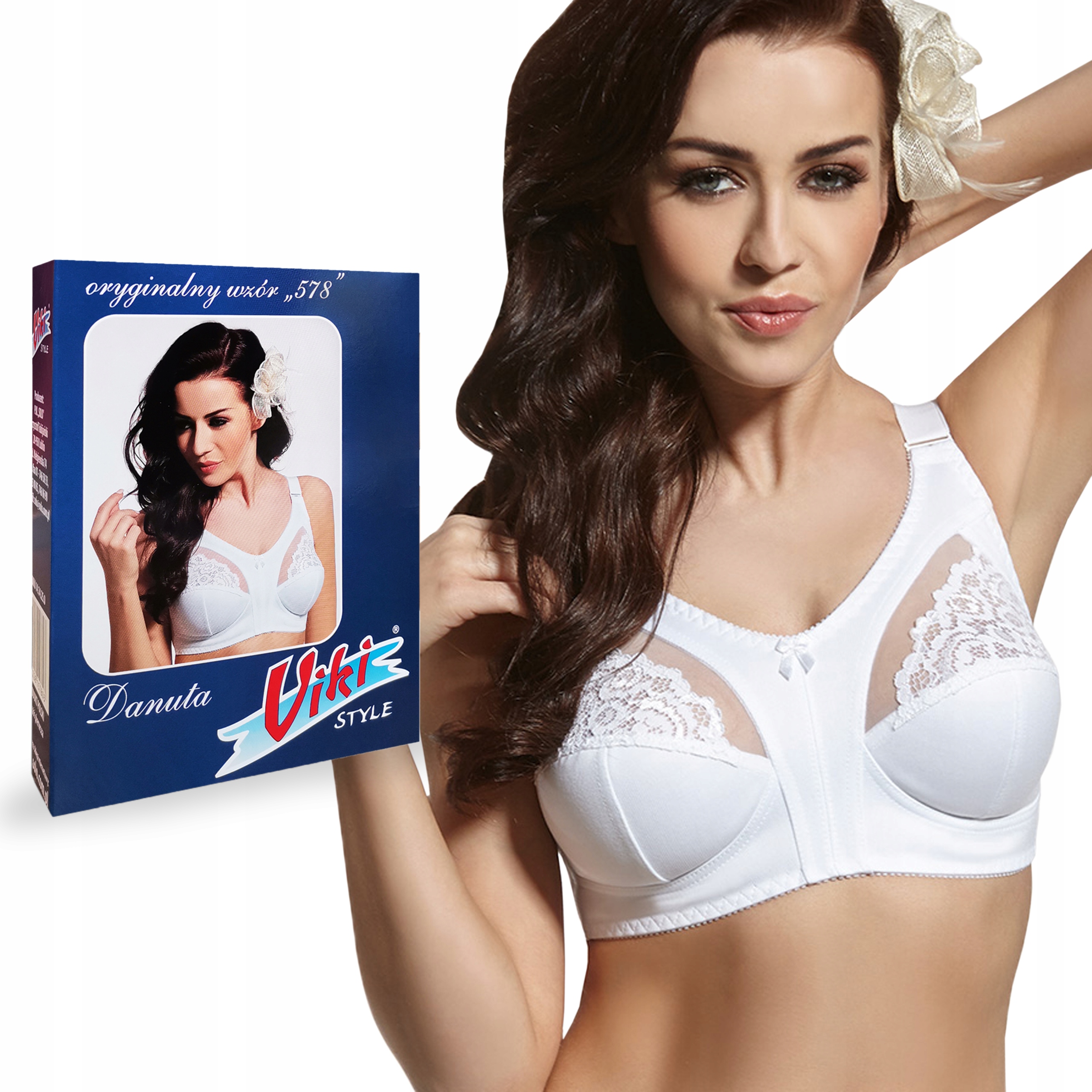

biustonosz Viki 578 Danuta biały 90G