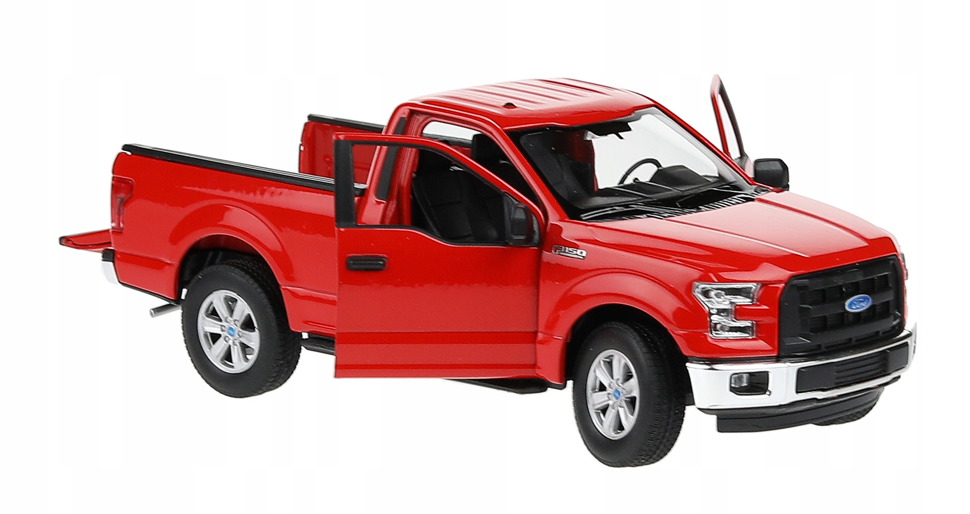 2015 Ford F-150 Regular Cab Model Welly 1:24 Červ