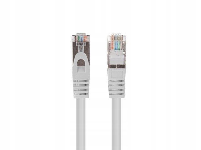 Patchcord KAT.6 Ftp 1M Szary Fluke Passed Lanberg 10-PACK