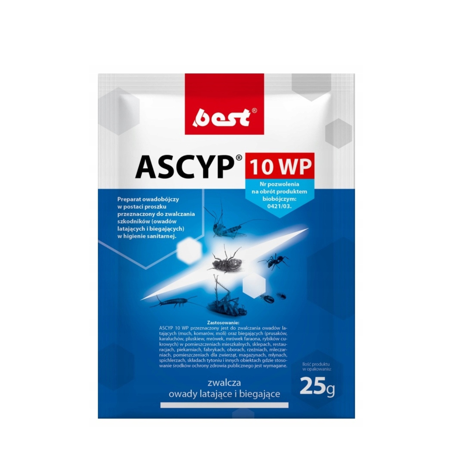 

Ascyp 10WP skuteczny preparat na mrówki muchy 25g