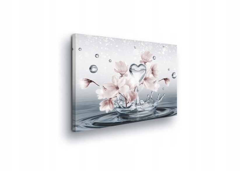 Obraz 80x60 Svěžest vody jemné květiny pastelové barvy klid harmonie