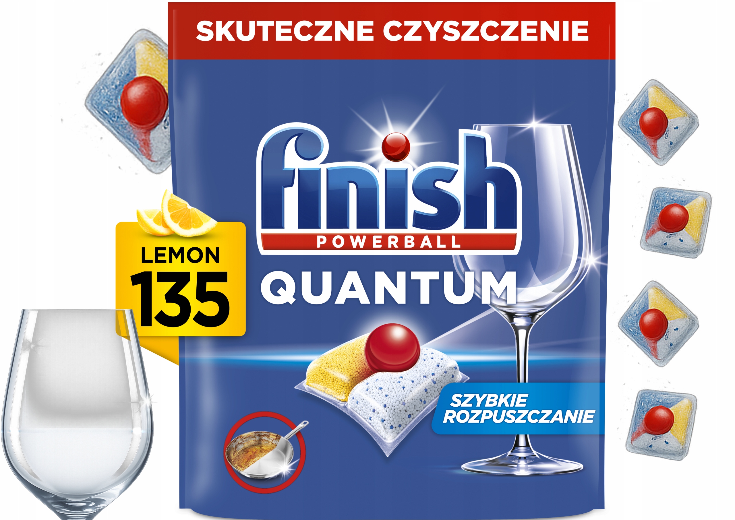 Finish Kapsle Do Myčky Nádobí Quantum Lemon Citronové 135 Kapslí