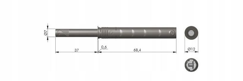 Odbojnik push to open K-PUSH GUMKA długi BIAŁY Kod producenta IF-57025020IJ