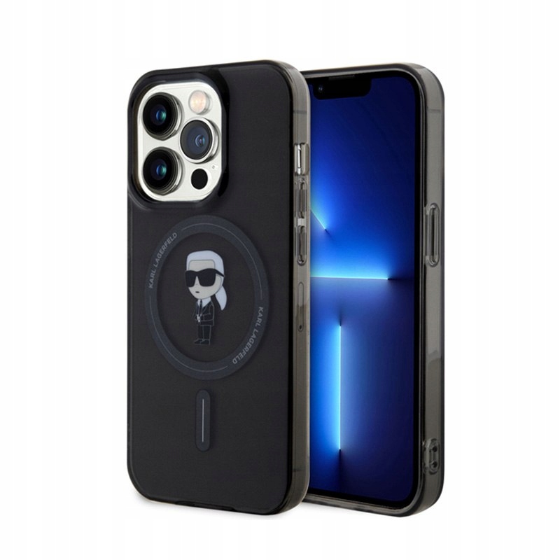Karl Lagerfeld IML Ikonik MagSafe Puzdro na iPhone 15 Pro (čierne)