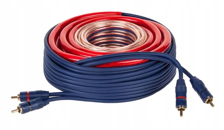 Kruger&Matz KM0011 Kable 9,7mm do wzmacniacza samochodowego - zestaw Stan opakowania oryginalne