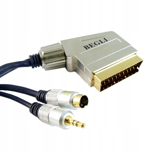 

Euro Scart S-video Svhs Jack 3.5mm Gold 3m