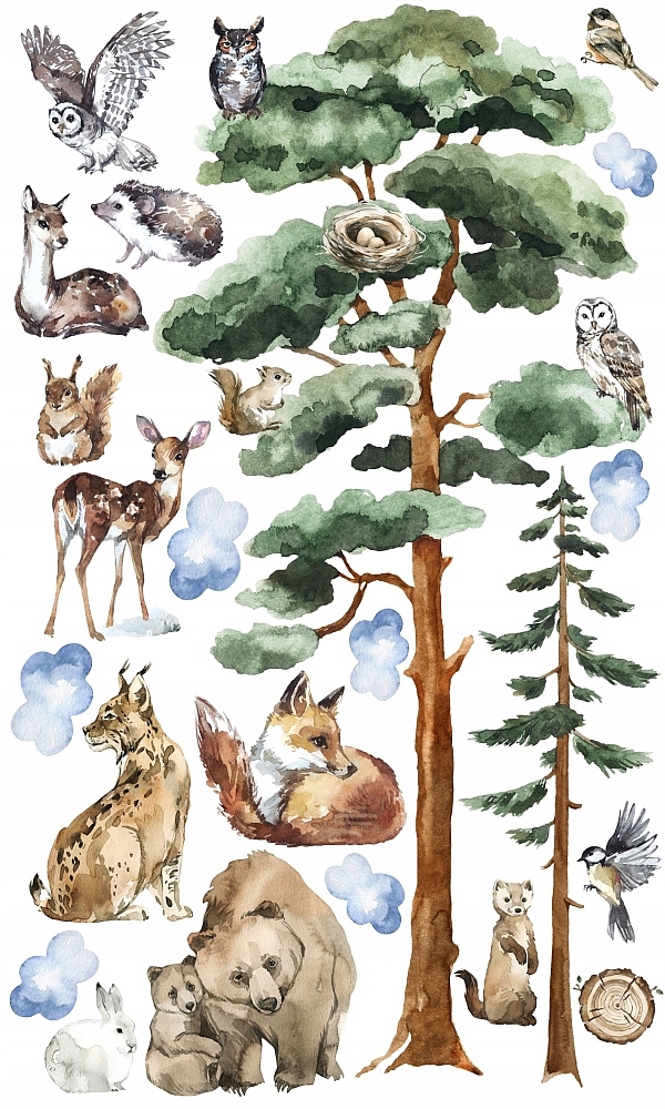 

Naklejki Forest las drzewa Na Ścianę XXL 200x120
