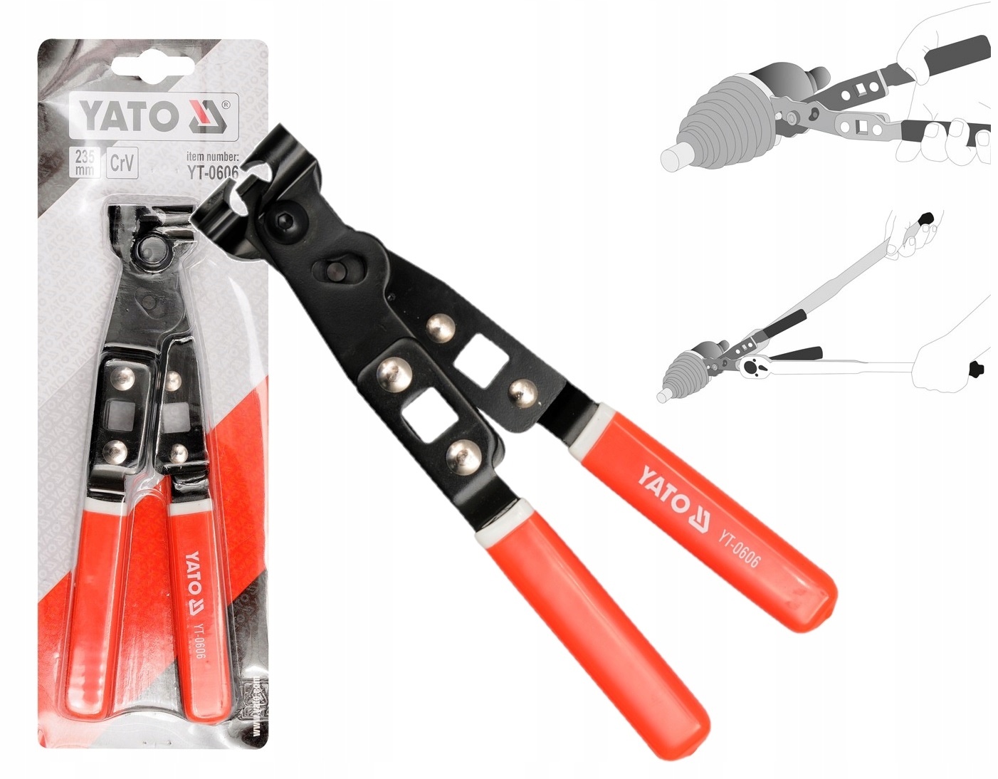 

Szczypce Do Opasek Osłony Przegubu Yato YT-0606