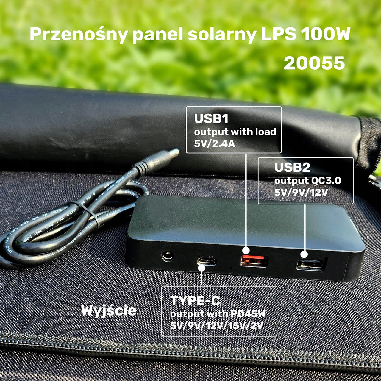 Ładowarka panel solarny składany LPS 100W Kod producenta 20055