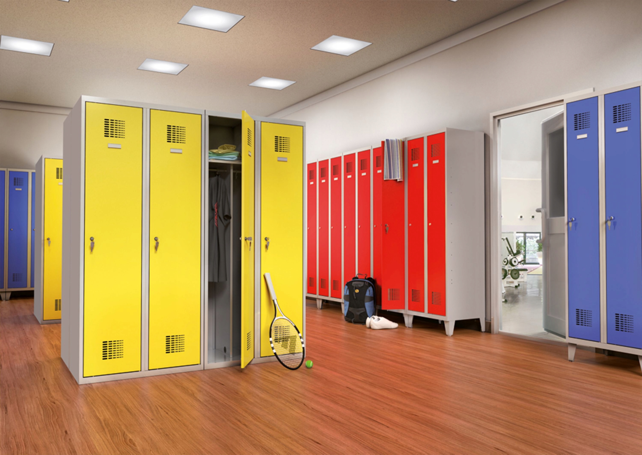 Szafa na ubrania zamek 3PKT szafka BHP pracownicza Waga produktu z opakowaniem jednostkowym 35 kg