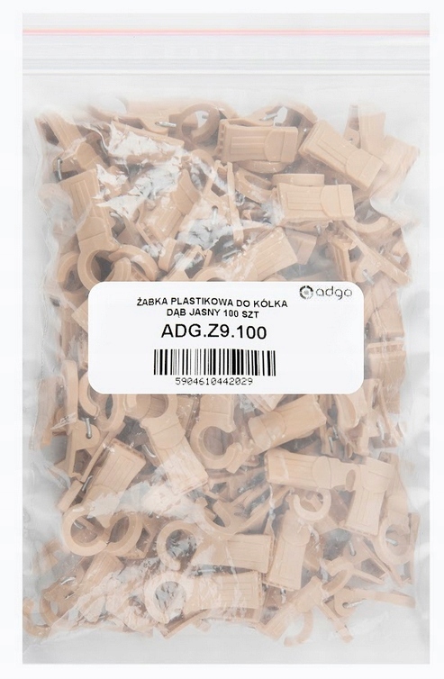 ŻABKI ŻABKA PLASTIKOWA DO KÓŁKA DĄB JASNY 100 SZT Marka Adgo