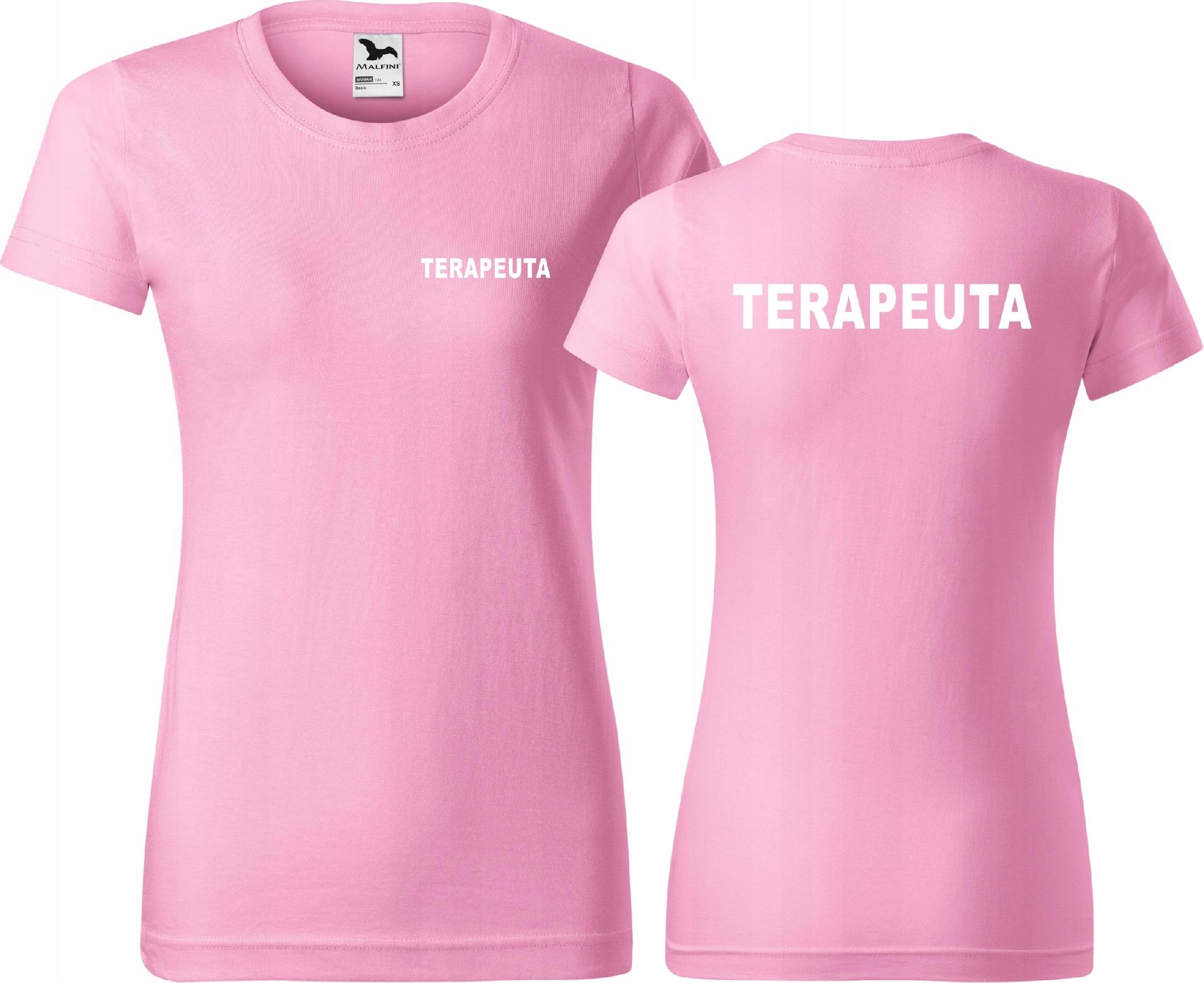 

Koszulka medyczna damska z nadrukiem Terapeuta XL