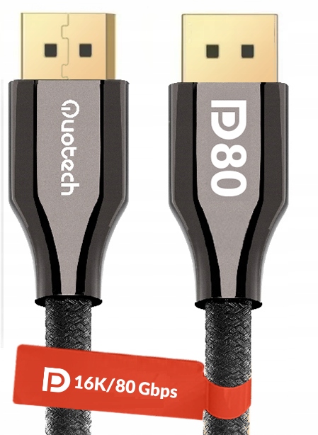Kabel Displayport 2.1 Kabel Dp Dp Uhd 16K 60HZ 80Gbps 3 m