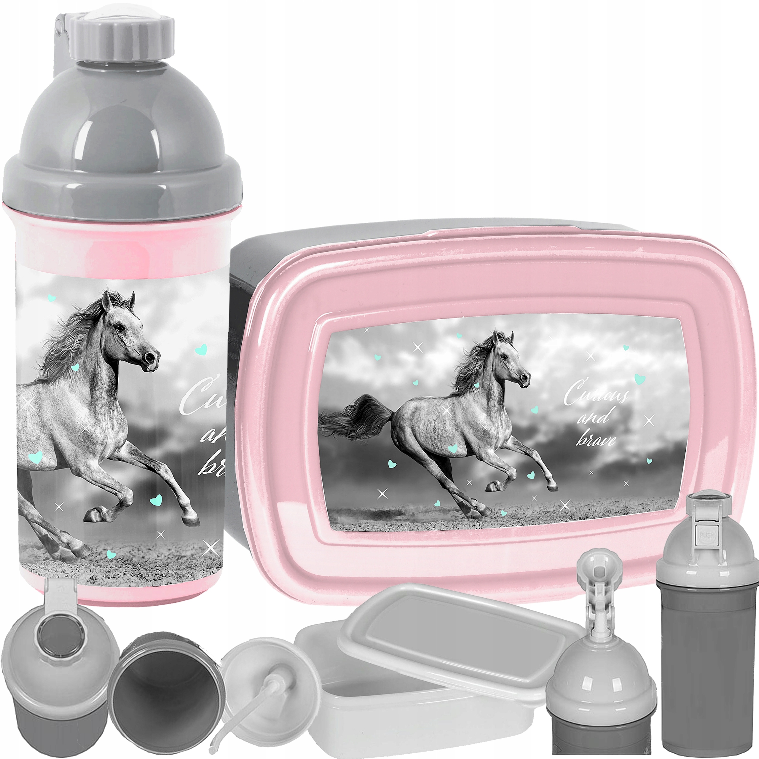 

Bidon Śniadaniówka Lunchbox Bpa Free Koń Konie