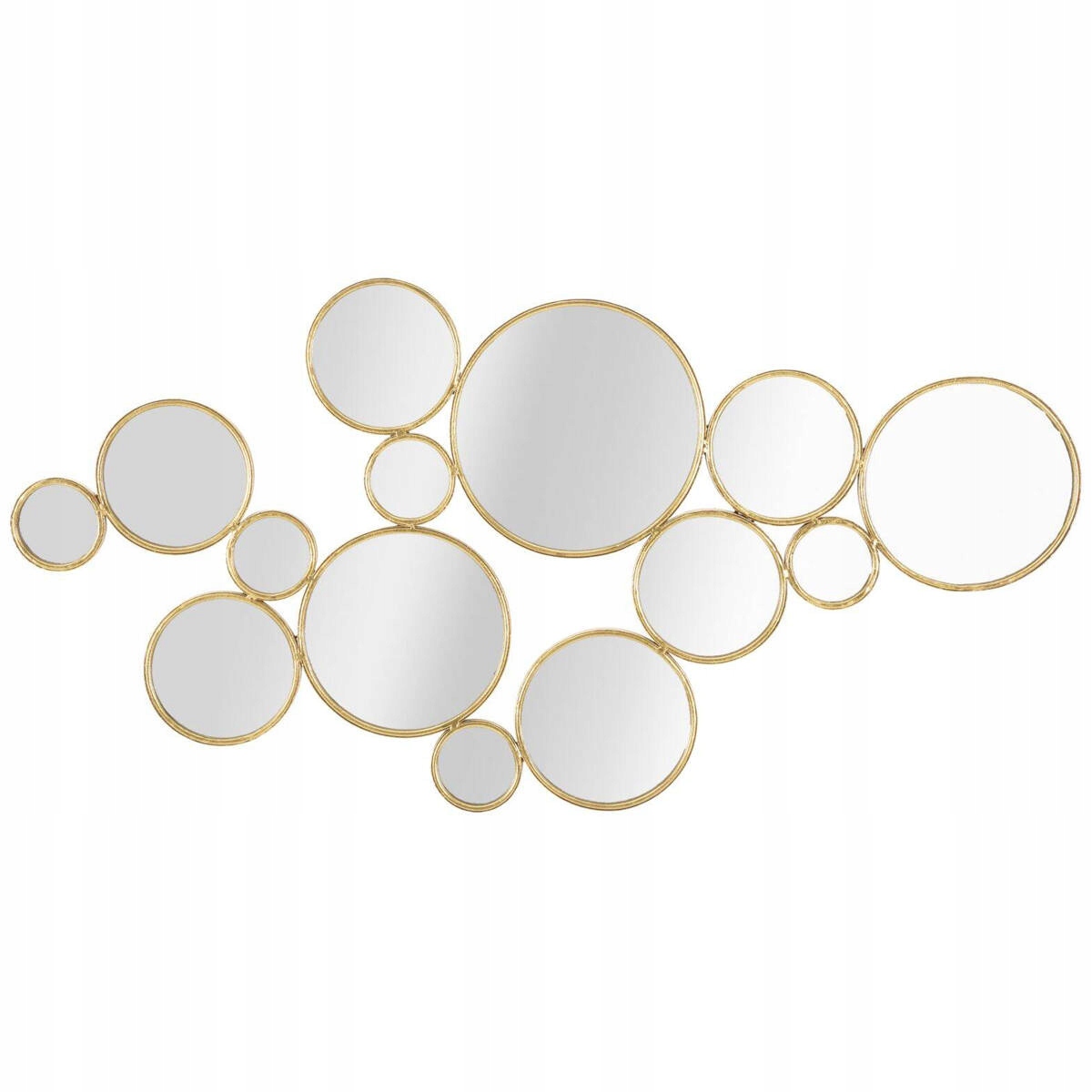 Lustra Szklane W Złotej Ramie Dekoracja Ścienna Glamour 100 X 51,5 CM