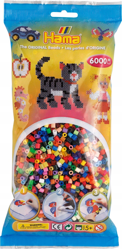 

Koraliki 6000 szt mix 68 Hama MIDI 205-68