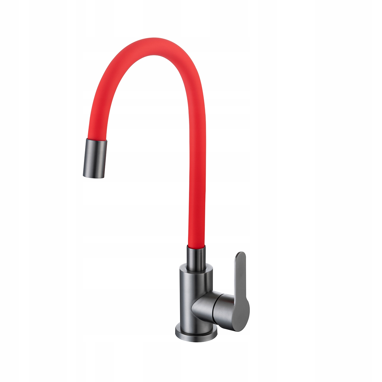 Červená Kuchyňská Baterie Melanstar Stojící Pvd Grafit S Flexibilním Výtokem
