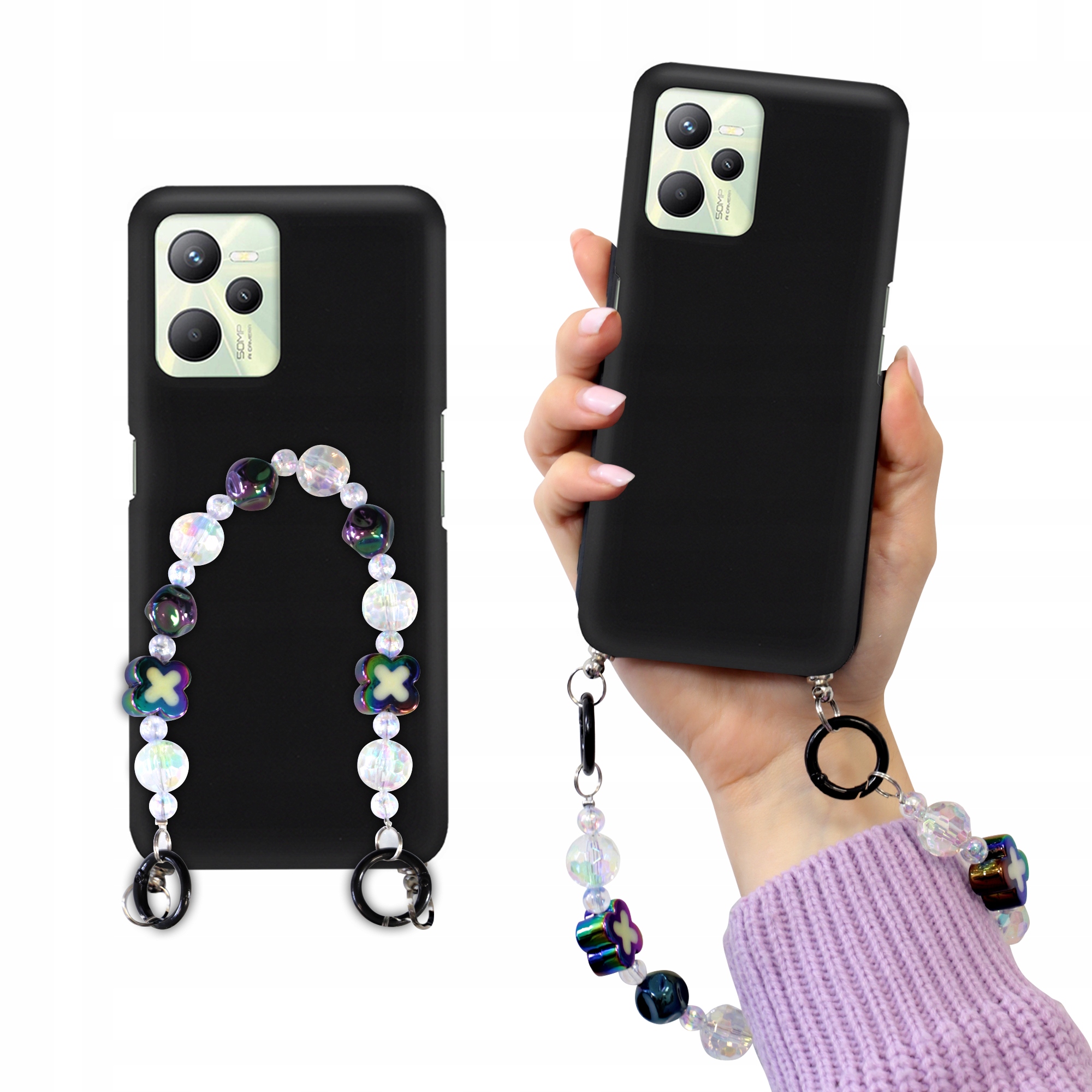 Matné Čierne Puzdro Pre Realme C35 Blink Korale Holo